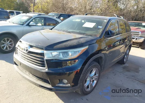 2014 Toyota Highlander Limited V6 из США, поврежденный, VIN 5TDYKRFH1ES024228